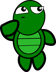 Image showing a green turtle thinking